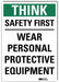 Safety Sign 14inx10in Reflctv Sheeting