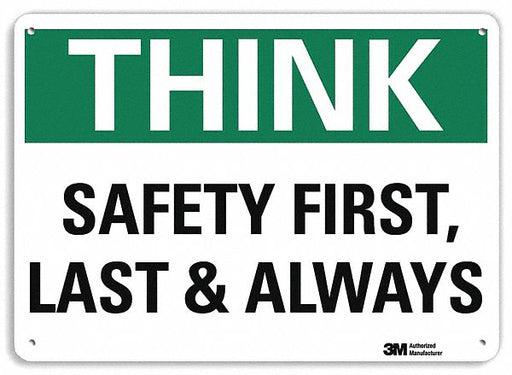 Safety Sign 7 inx10 in Plastic