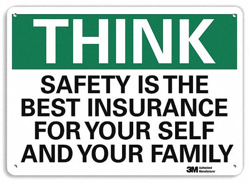Safety Sign 10 inx14 in Plastic