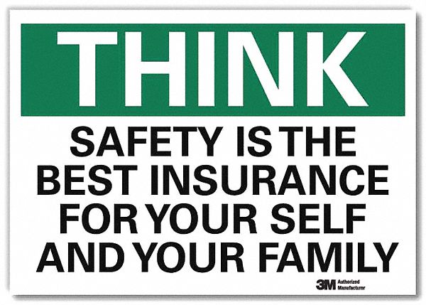 Safety Decal 7 in x 10 in Rflct Sheeting