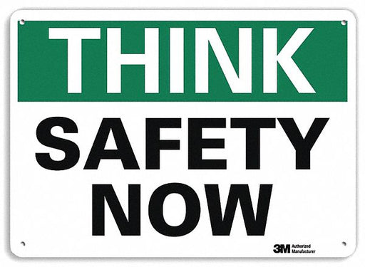 Safety Sign 10 in x 14 in Plastic