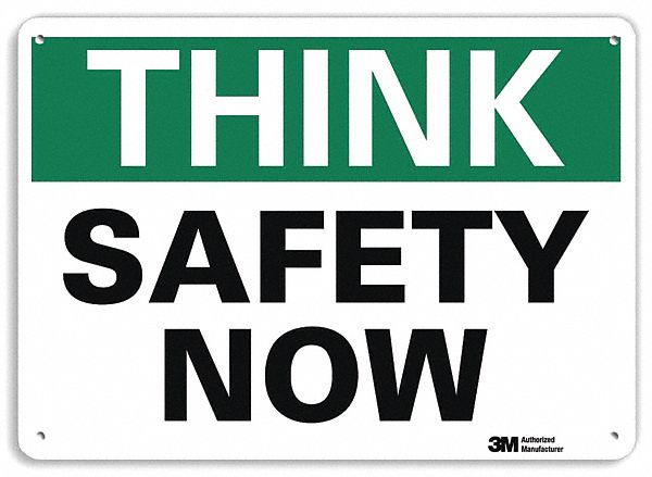 Safety Sign 10 in x 14 in Plastic
