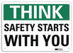 Safety Sign 10 in x 14 in Aluminum