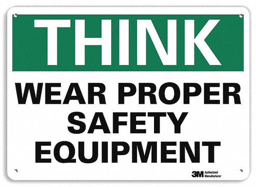 Safety Sign 7 in x 10 in Plastic