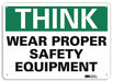 Safety Sign 10 in x 14 in Plastic