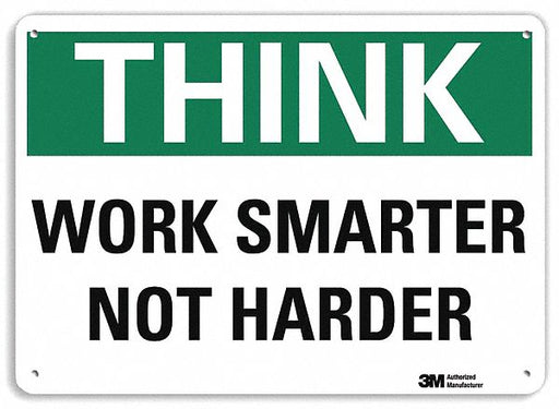 Safety Sign 10 in x 14 in Plastic
