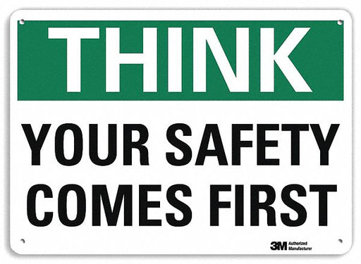 Safety Sign 7 in x 10 in Plastic