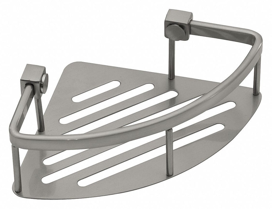 Corner Shower Basket SS Satin 8 in W