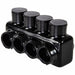 MultitapConnector Alum Blk Hex 4Port