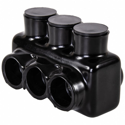 MultitapConnector Alum Blk Hex 3Port