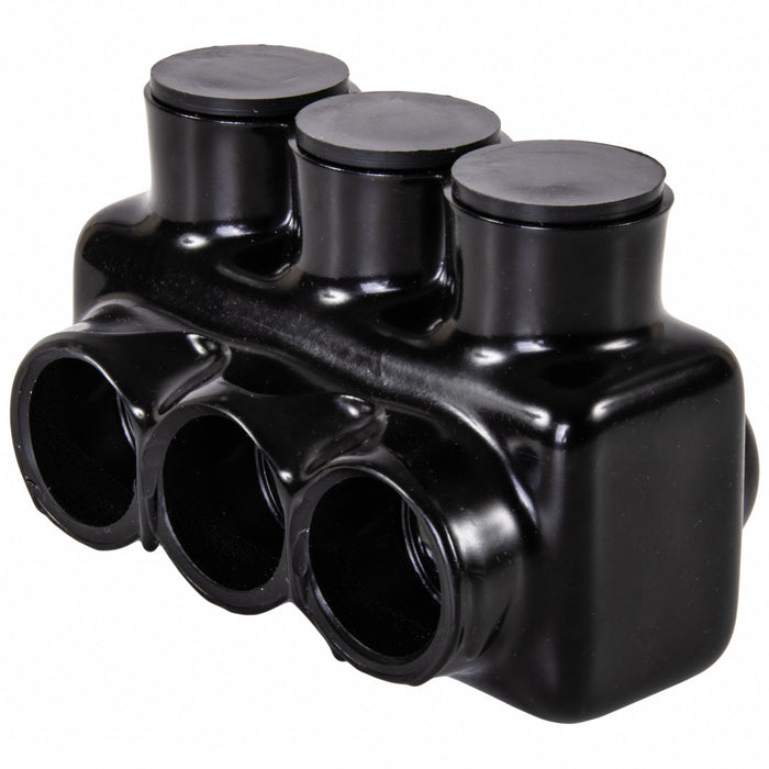 MultitapConnector Alum Blk Hex 3Port