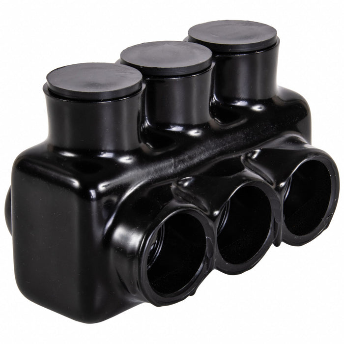 MultitapConnector Alum Blk Hex 3Port