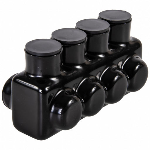 MultitapConnector Alum Blk Hex 4Port