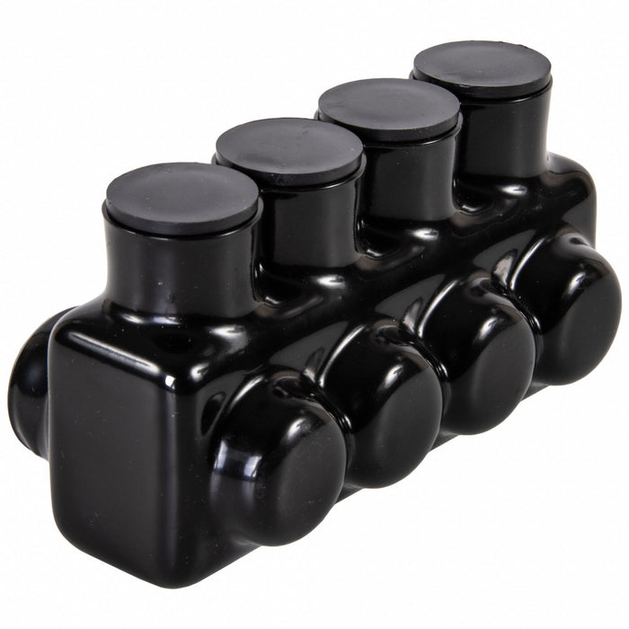 MultitapConnector Alum Blk Hex 4Port
