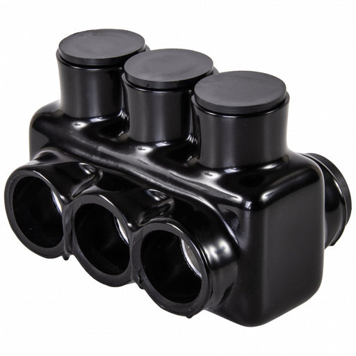 MultitapConnector Alum Blk Hex 3Port