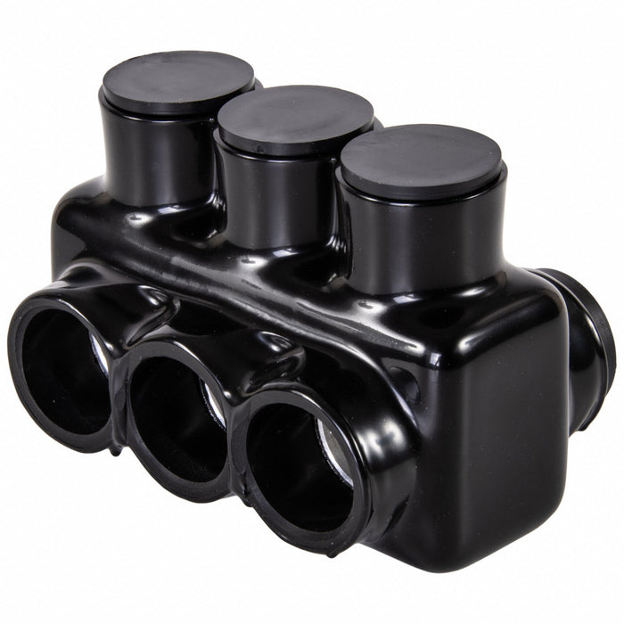 MultitapConnector Alum Blk Hex 3Port