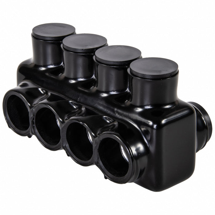 MultitapConnector Alum Blk Hex 4Port