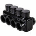 MultitapConnector Alum Blk Hex 4Port