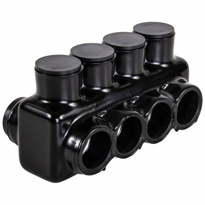 MultitapConnector Alum Blk Hex 4Port