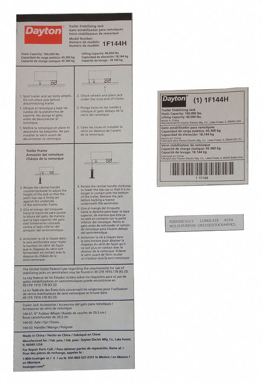 Informational Label