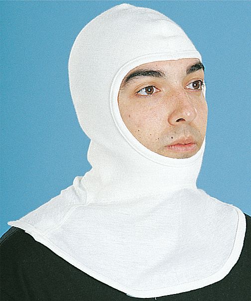 Flame Resistant Hood Over The Head White