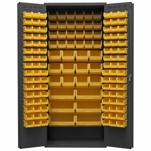 K4895 Bin Cabinet 84 x36 x24 Gray 138YlwBns