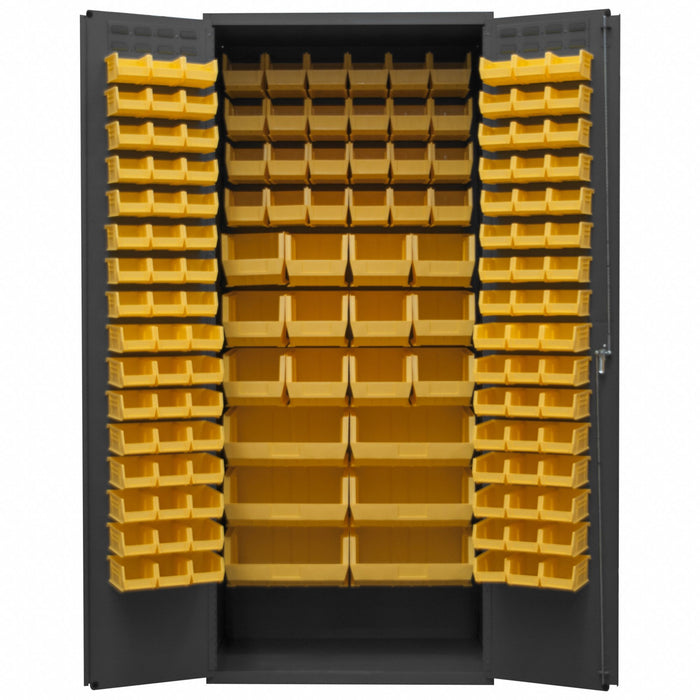 K4895 Bin Cabinet 84 x36 x24 Gray 138YlwBns