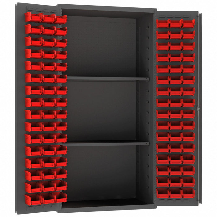 K4941 Peg Bin Cab Gray 72 x36 x24 96RedBns