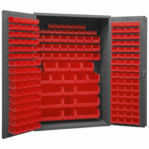 K4891 Bin Cabinet 72 x48 x24 Gray 186RedBns