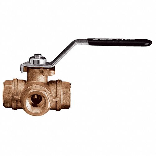 Manual 3-Way Ball Valve 3/8 Brass