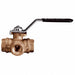Manual 3-Way Ball Valve 3/8 Brass