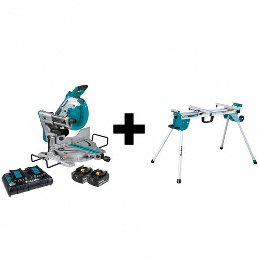 Miter Saw Kit Cordless 10 in Blade Dia