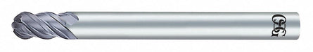 Ball End Mill Single End 3/8 Carbide