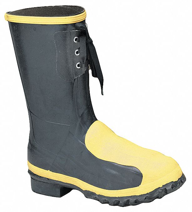 Rubber Boot Men s 9 Mid-Calf Black PR