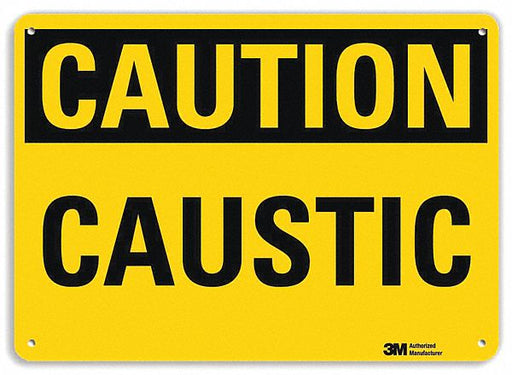 Caution Sign 7 in x 10 in Plastic