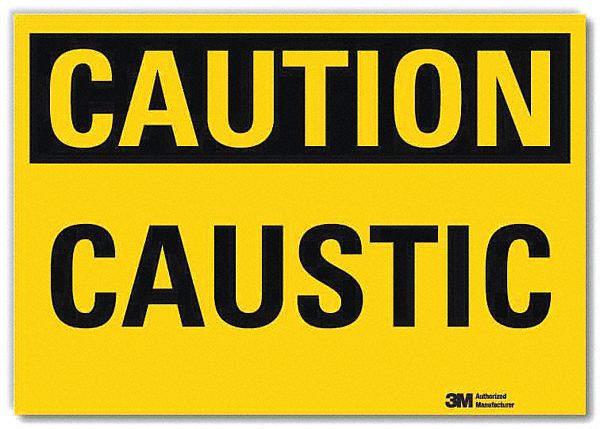 Caution Sign 5 in x 7 in Rflct Sheeting