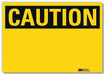 Caution Sign Blank 10 in x 14 in Rflct