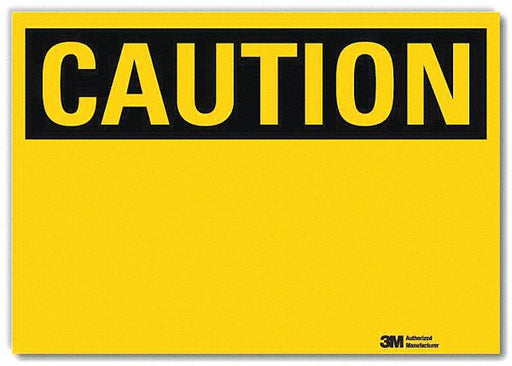 Caution Sign Blank 10 in x 14 in Rflct