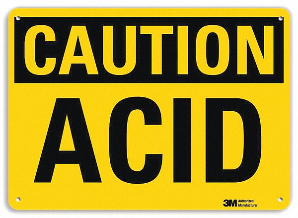 Caution Sign 10 in x 14 in Plastic