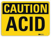 Caution Sign 7 in x 10 in Aluminum