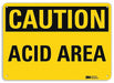 Caution Sign 7 in x 10 in Plastic