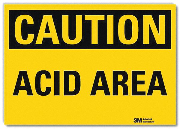Caution Sign 5 in x 7 in Rflct Sheeting