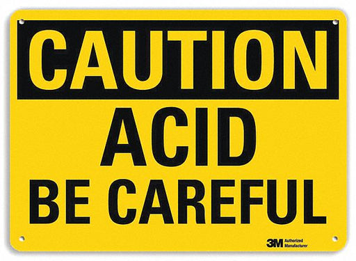 Caution Sign 10 in x 14 in Plastic