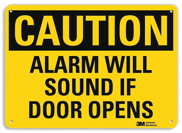 Caution Sign 10 in x 14 in Plastic