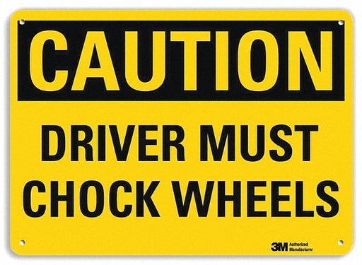 Safety Sign 7 in x 10 in Aluminum