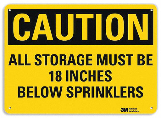 Caution Sign 7 in x 10 in Plastic