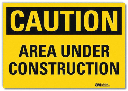 K3082 Caution Sign 7 in x 10 in Rflct Sheeting