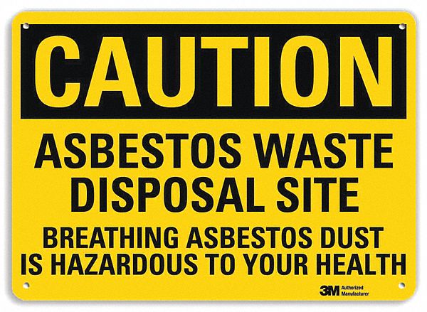Caution Sign 7 in x 10 in Aluminum