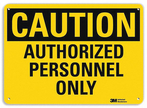 Caution Sign 10 inx14 in Plastic