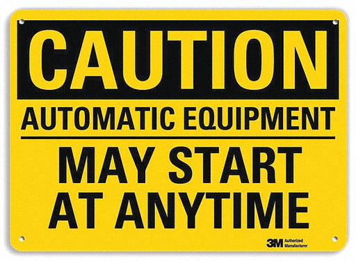 Caution Sign 7 in x 10 in Plastic